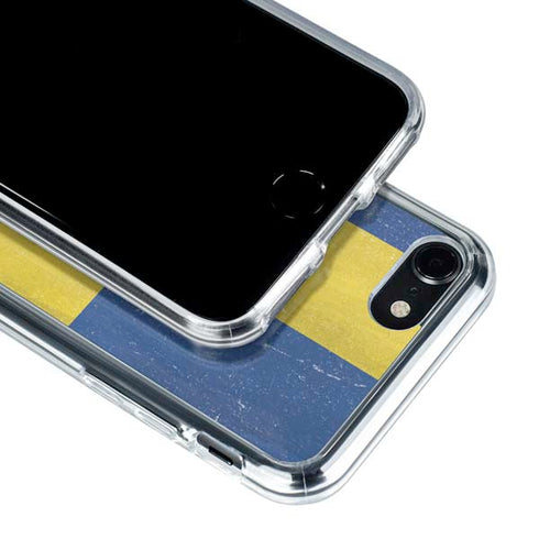Sweden Flag Distressed iPhone SE (2nd & 3rd Gen) Clear Case
